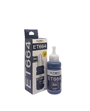 Tinta High Definition Eps Black T664 544 L375 L120 L380 L3150 L495 70ml
