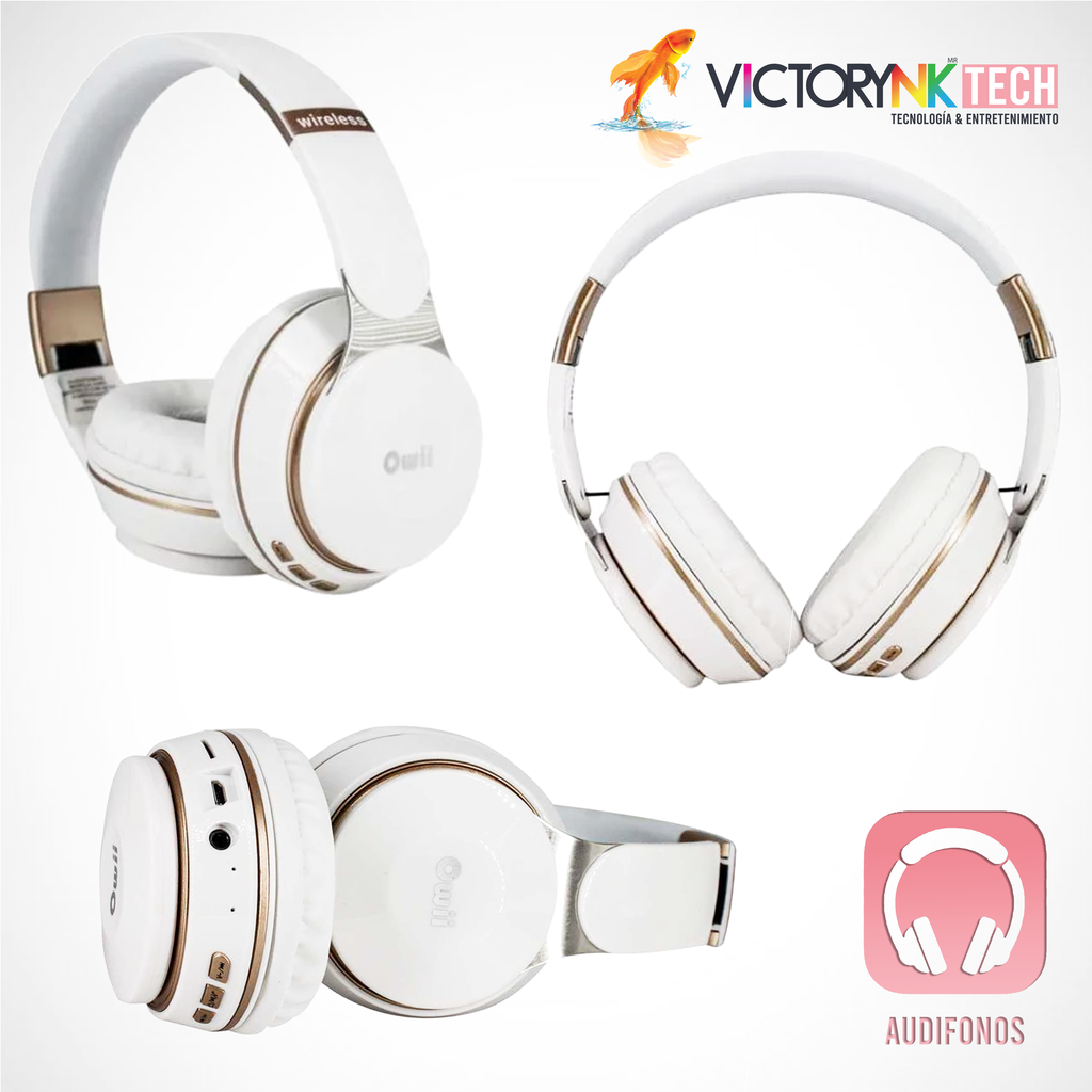 Audifono de Diadema Inalambrico Bluetooth Plegable, HiFi 5.0-EDR Owii TT14