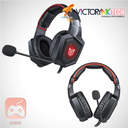 [TK8BK] Audífono diadema gaming con micrófono, 3.5mm, HiFi, led, alcance 5.0, surround, color negro Onikuma K8