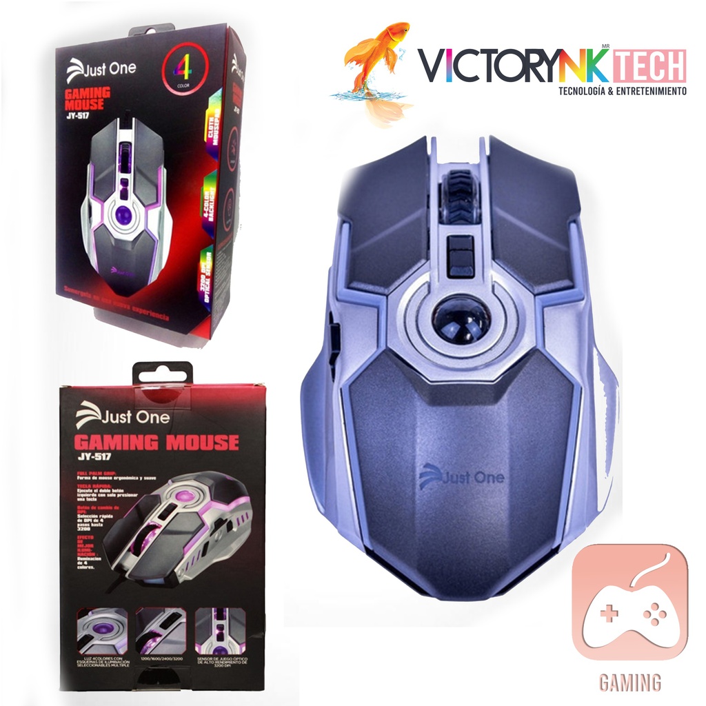 Mouse gaming retroilumin led, salida USB, cable reforzado, uso rudo Onikuma JY517