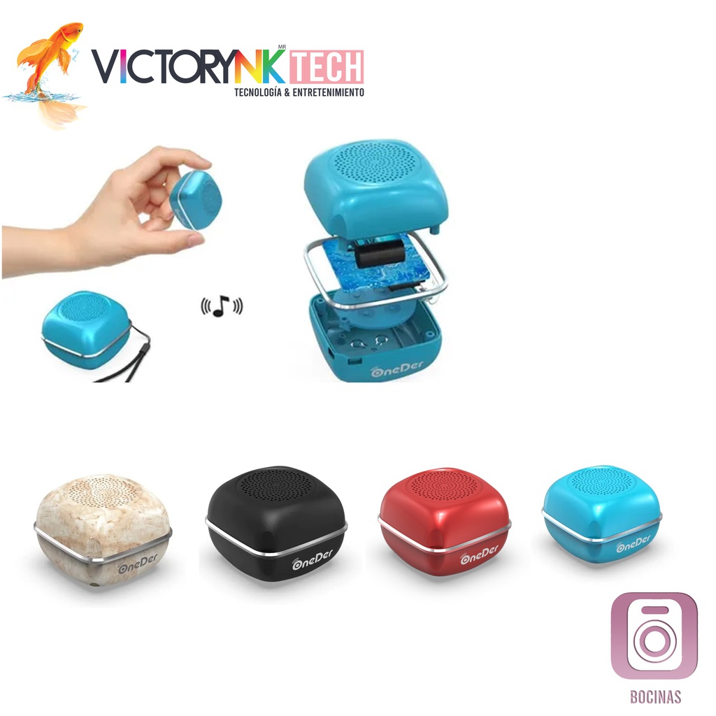 Bocina mini portátil cuadrada inalámbrica Bluetooth  OneDer V16 M33