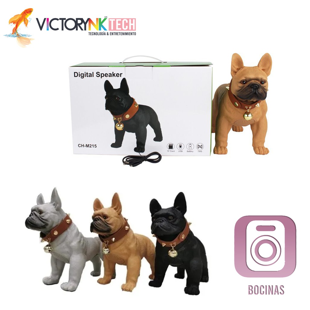 Bocina mediana perro Bulldog francés con Bluetooth portatil CHM215