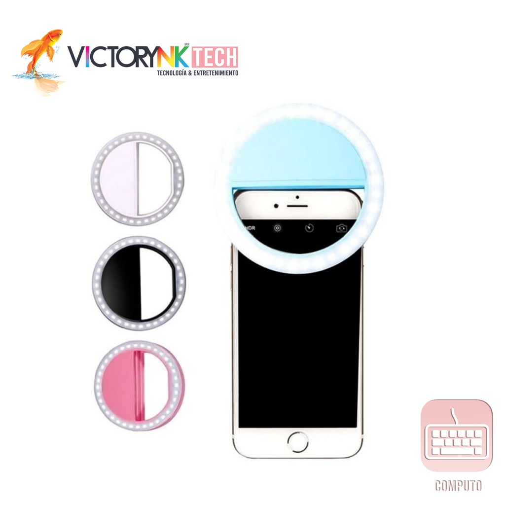 Lampara para Celular Aro Led Maquillaje Selfies Celular Recargable FILL001