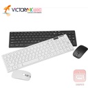 [TTEC004WH] Kit Teclado y Mouse wireless inalámbricos Bluetooth ultradelgados y ultraligeros, diseño elegante 2.4G TEC004 (Blanco)