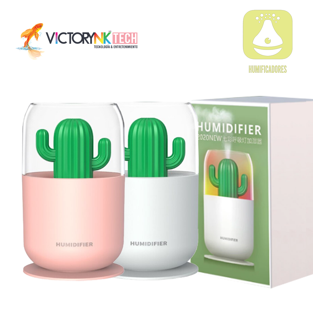 Humidificador Aromaterapia con forma de cactus THU004PK