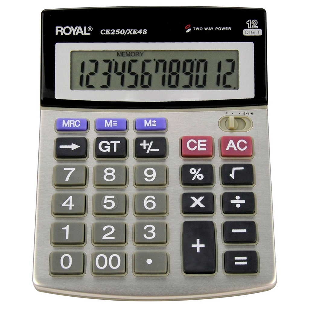 Calculadora electronica basica semi escritorio Royal CE250/XE48