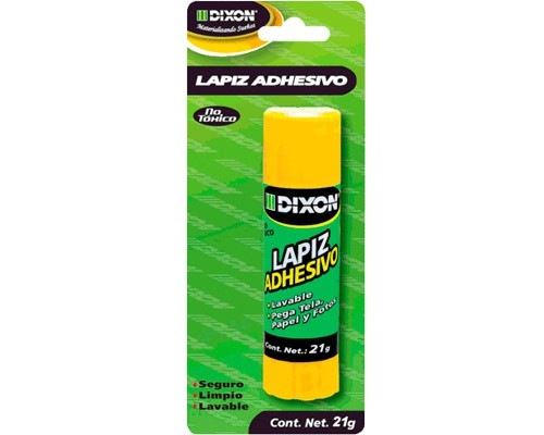 Lapiz adhesivo lavable para tela, papel, fotos y carton 21g Dixon