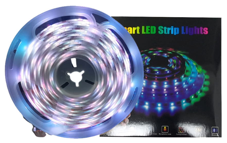Tira Led Smart 5 Mts Luces Multicolor App Alexa Google Wifi TMX026