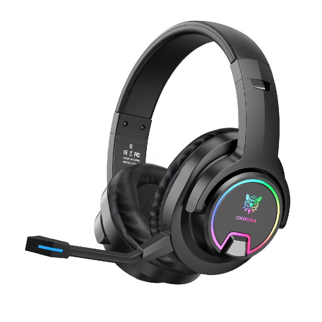 Audifono Diadema Gaming con Microfono, 3.5mm, HiFi, Bluetooth Negro con Luz Led RGB TB3