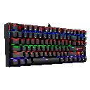 [TK552KRSP] Teclado mecanico gaming Rainbow, color negro, switch teclas rojas, español latino Kumara Black K552-KR-SP Redragon 8900-0065