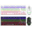 [TTTGS005W] Kit Combo Gaming 2 en 1: Teclado TKL Inglés y Mouse Advance Force Blaco T-TGS005W-RD-SP T Dagger 8800-0146