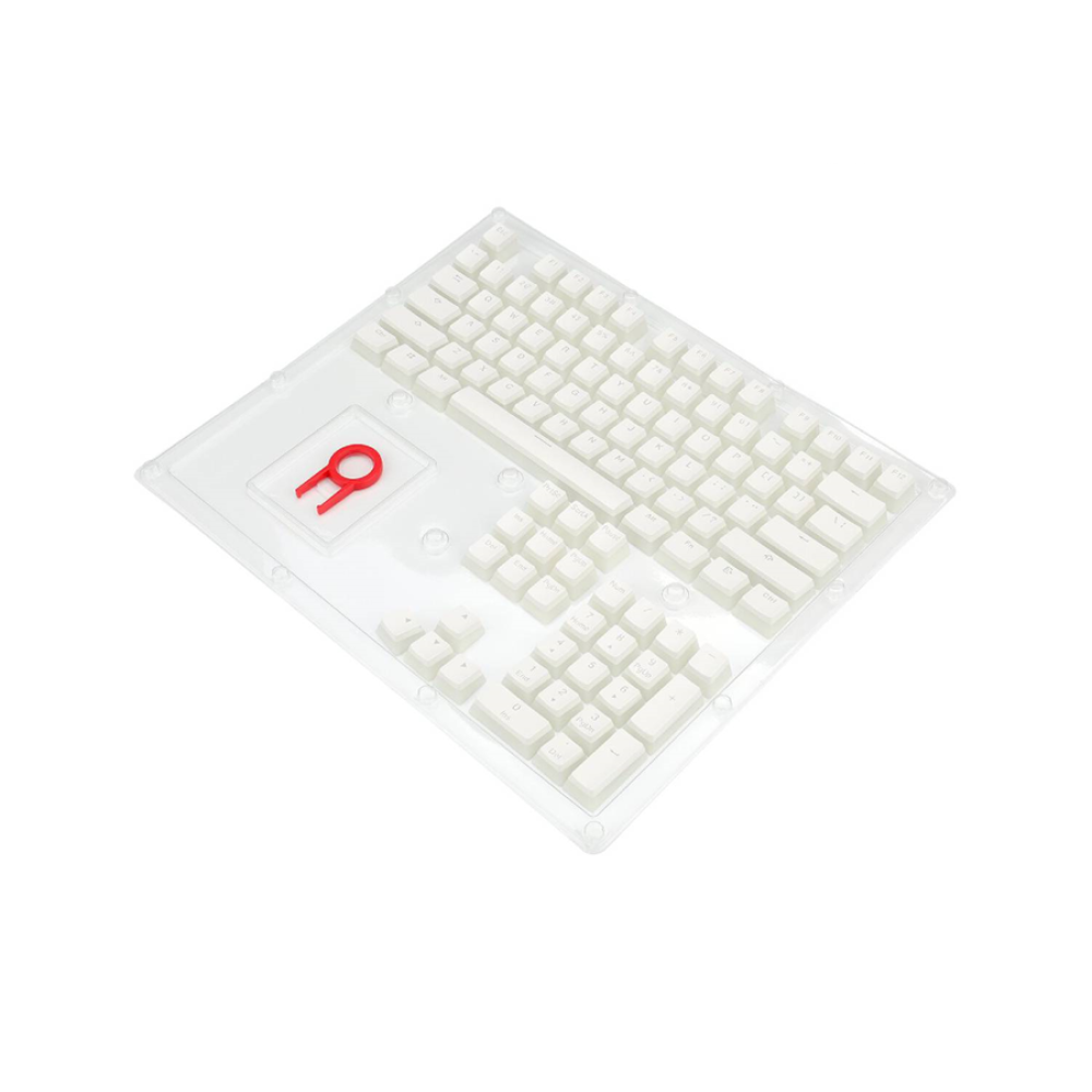 Teclas keycaps blancas PBT doble disparo gaming, español, Scarab A130W-SP Redragon 8800-0101