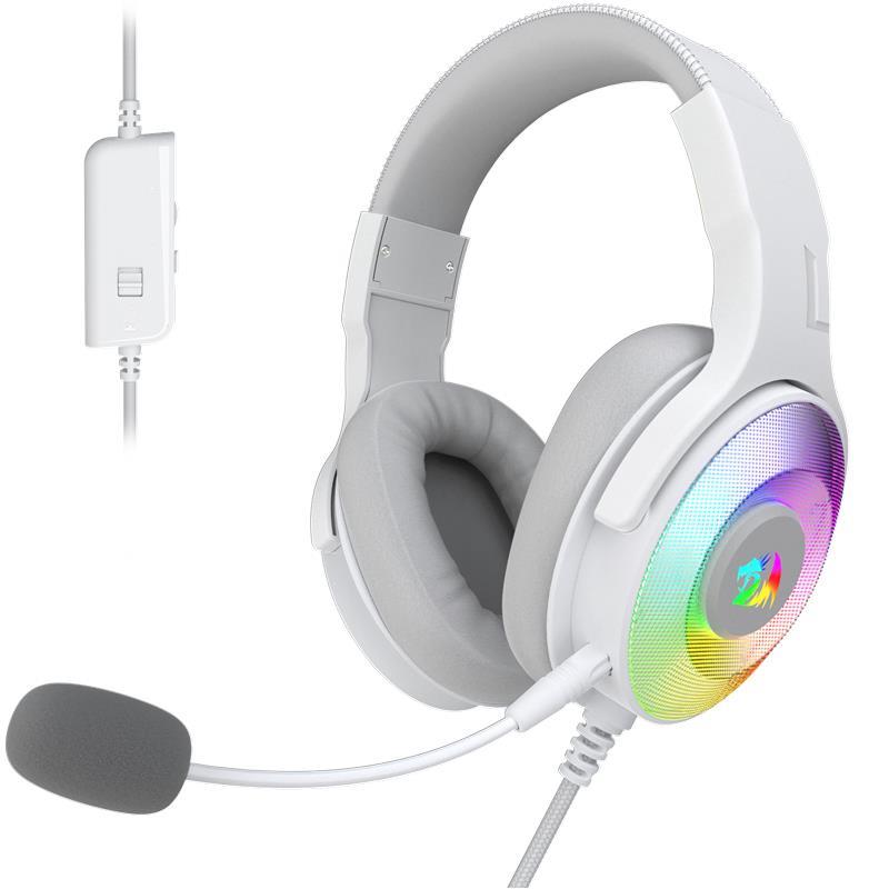 Audifono diadema Pandora 2 White, RGB Gaming w/adapter (XBOX PS4)  H350WRGB1 Redragon  8800-0112