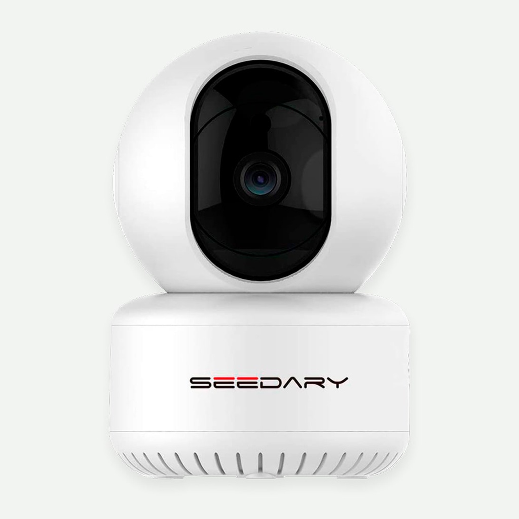 Camara de Seguridad WiFi 3MP, vigilancia Interior 1296P Full HD 360° con Visión Nocturna uso Residencial A1 F30 Seedary