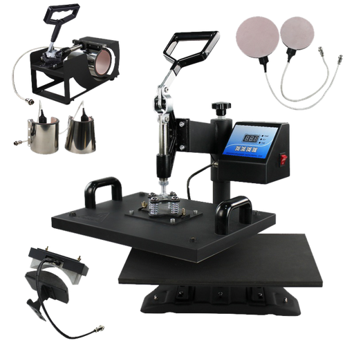 [YXDD88] Plancha para  sublimar 8  en 1 marca victorynk  color Negra 110 v 1 38x 38 cm  taza 11OZ , Taza  conica 11 y 17 OZ, platos 8 y 15 pulg  y Gorra de 8x 15 cms