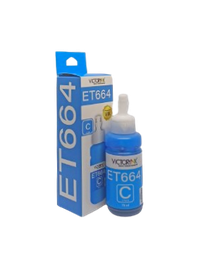 [E850C1] TINTA HIGH DEFINITION EPS CYAN T664 544 L375 L120 L380 L3150 L495 L350 L395 70 ML