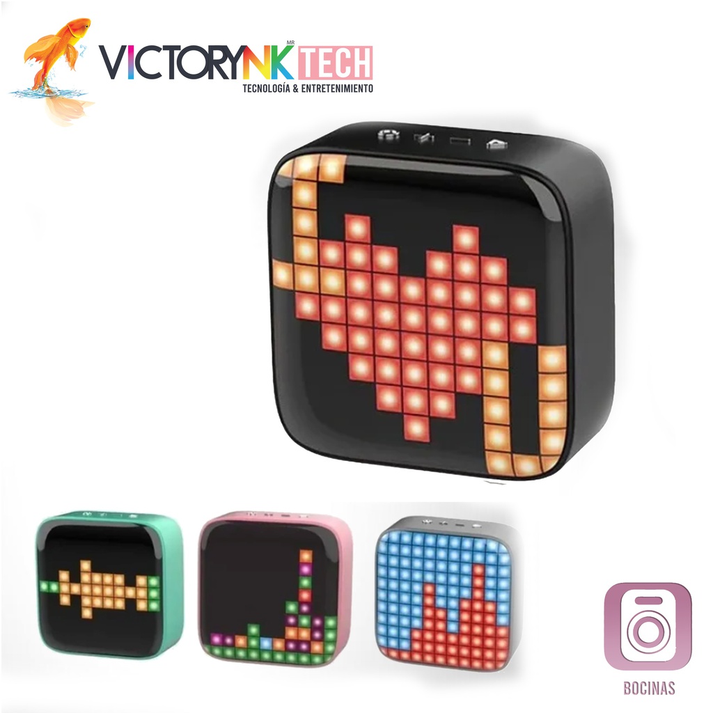 Bocina pequeña portátil  inalámbrica Bluetooth 32 cambios de imágenes led OneDer Aibimy MY683BT