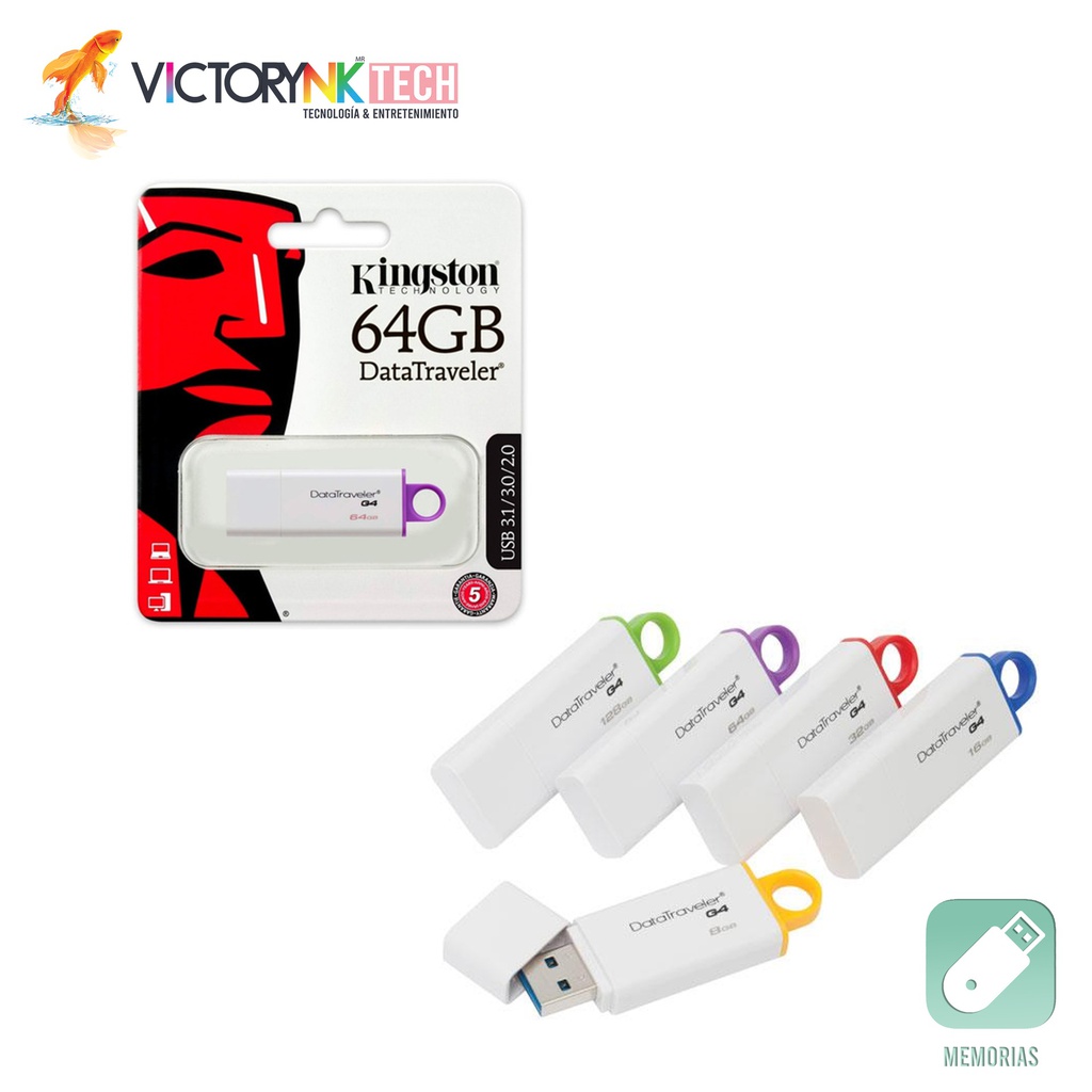 [TMKUSB64EXODIA] Memoria USB 2.0 64GB Modelo EXODIA  Marca Kingston