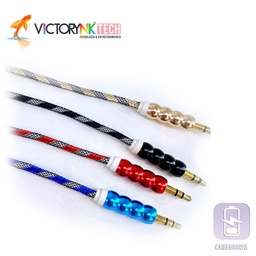 Cables auxiliares de 3.5 a 3.5mm 1 Metro bolitas SJX006