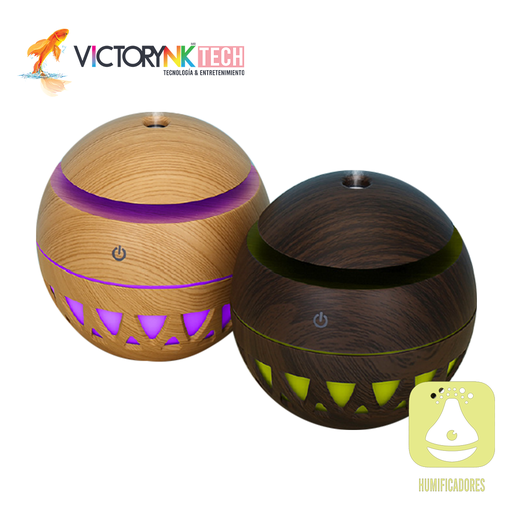 Humidificador Aromaterapia circular con diseño calado con circulo THU008BK
