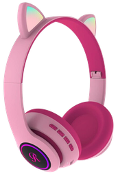 Audifono de diadema gato kawaii inalambrico Bluetooth plegable HiFi CT66