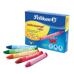 [PPCRAYON] Crayon triangular grueso Caja 24 pzas Pelikan