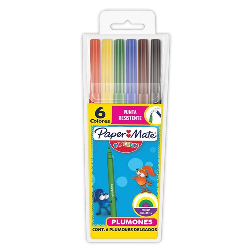 [PPMATE6] Marcadores Pincelin Fi 6 pzas Paper Mate