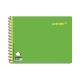 [PIESTCU] Cuaderno libreta forma italiana con espiral de metal, cuadro chico 100 hojas Estrella 