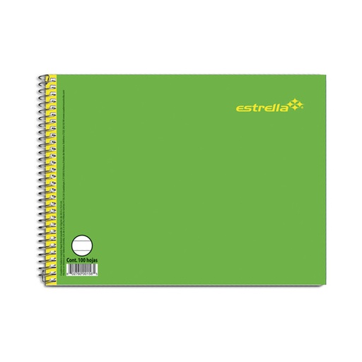 [PIESTCU] Cuaderno libreta forma italiana con espiral de metal, cuadro chico 100 hojas Estrella 