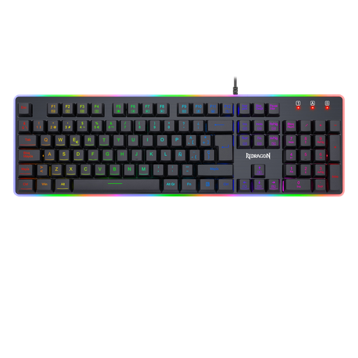 [TK509RGBSP] Teclado Gaming Membrana RGB Español Latino Dyaus 2 K509RGB-SP Negro Redragon 8800-0058
