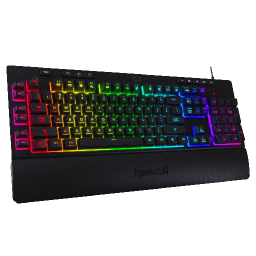 [TK512RGBSP] Teclado Gaming de Membrana Shiva K512-RGB-SP Negro RGB, Español Full Size Redragon 8800-0080