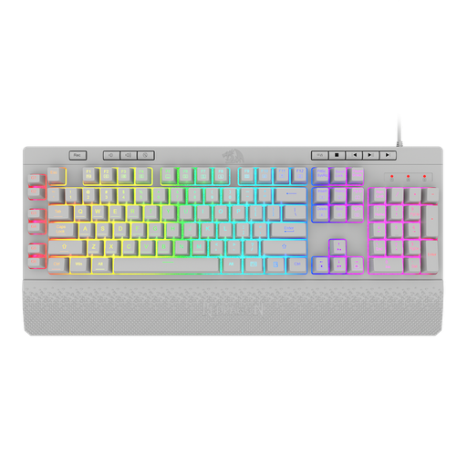 [TK512WRGBSP] Teclado Gaming de Membrana Shiva K512W-RGB-SP Blanco RGB, Español Full Size Redragon 8800-0080