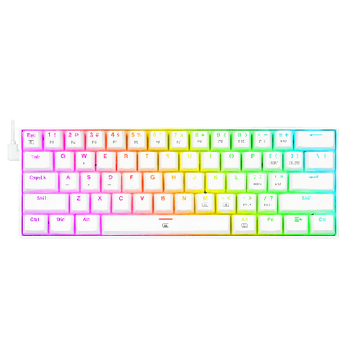 [TK630WRGBBW] Teclado mecanico gaming RGB, color blanco, switch teclas cafe Dragonborn White K630W-RGB-BW Redragon 8800-0162