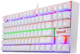 [TK552WRSP] Teclado mecanico gaming Rainbow, color blanco, swicth teclas rojas, español latino Kumara White K552W-KR-SP Redragon 8900-0070