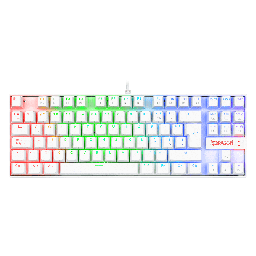 [TK552WRGBSP] Teclado mecanico gaming RGB, color blanco, switch teclas azules, español latino Kumara White K552W-RGB-SP Redragon 8800-0064