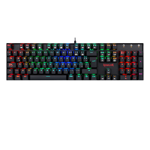 [TK551] Teclado mecanico gaming RGB, español latino red switch, Mitra Black TK551 Redragon 8900-0060