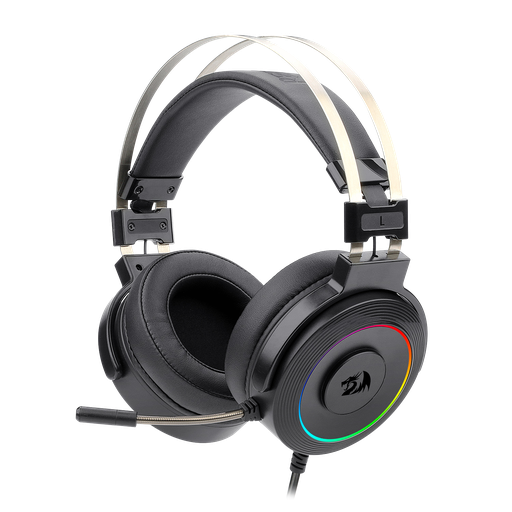 [H320RGB1] Audifono diadema alambrico gaming retroilumin USB RGB, color blanco con porta audifonos Lamia 2 H320RGB-1 Redragon 8800-0071