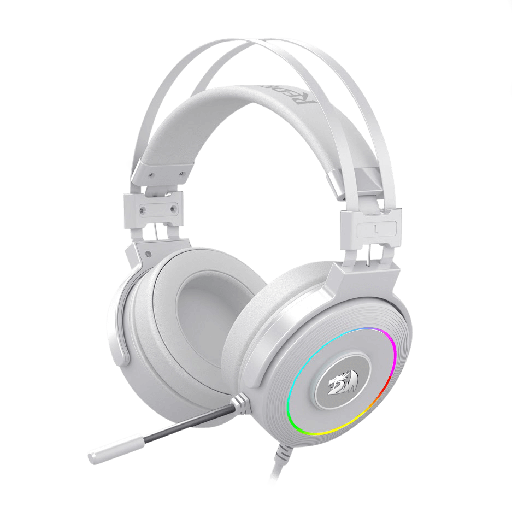 [H320WRGB] Audifono diadema alambrico gaming retroilumin USB RGB, color blanco con porta audifonos Lamia 2 White H320W-RGB Redragon 8800-0110